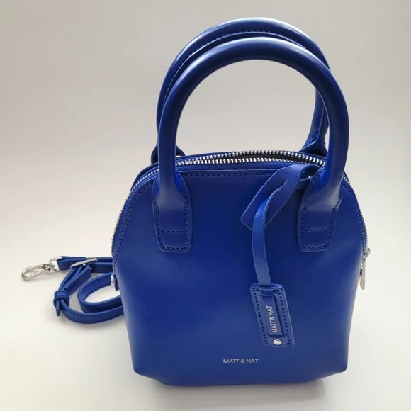 Matt & Nat Gessi Mini Blue Women's Small Satchel Crossbody Bag - Picture 2 of 15